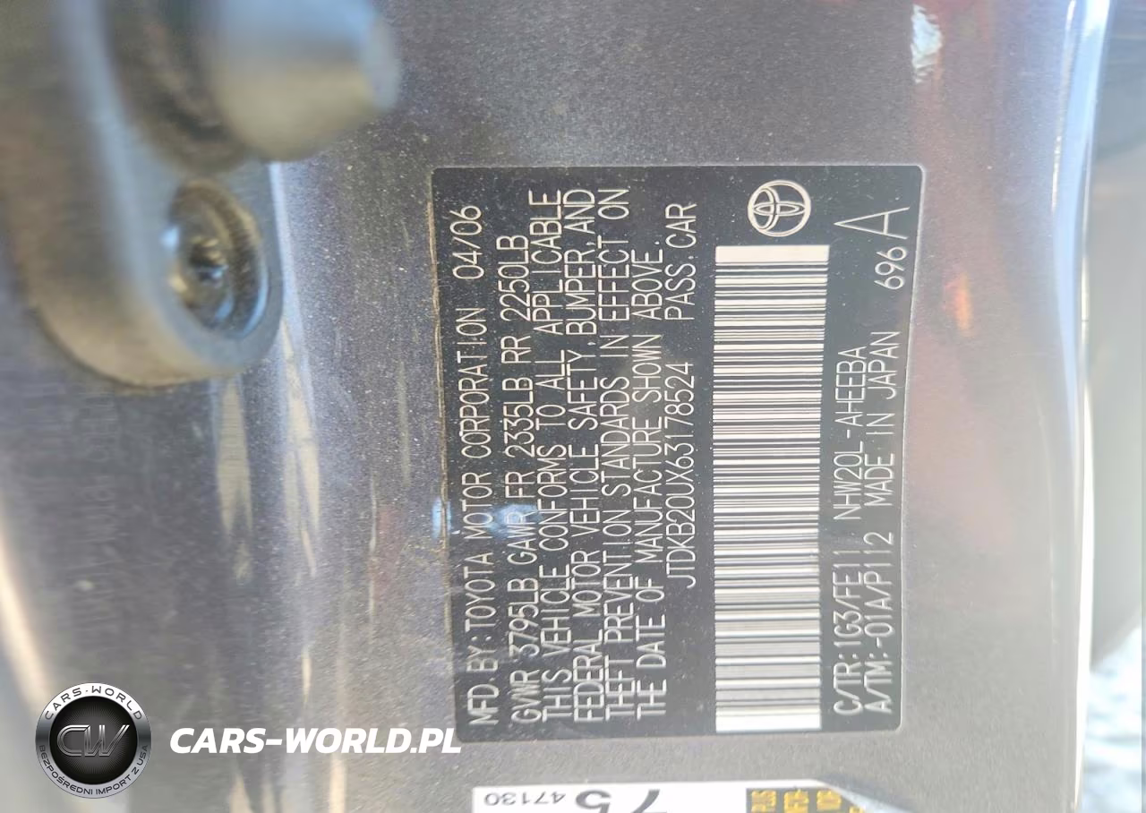 2006 Toyota Prius Base VIN:JTDKB20UX63178524 - 13