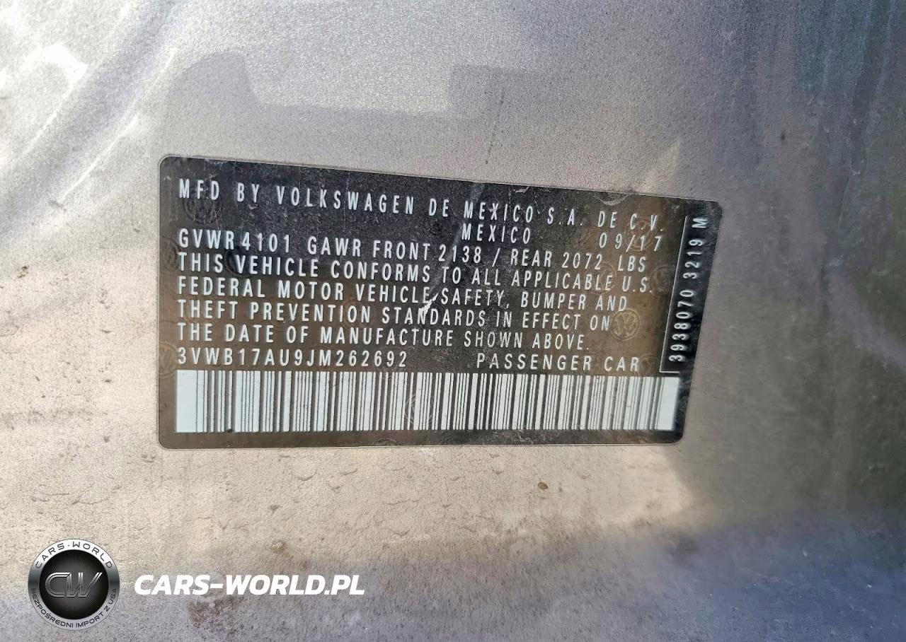 2018 Volkswagen Golf S VIN:3VWB17AU9JM262692 - 12