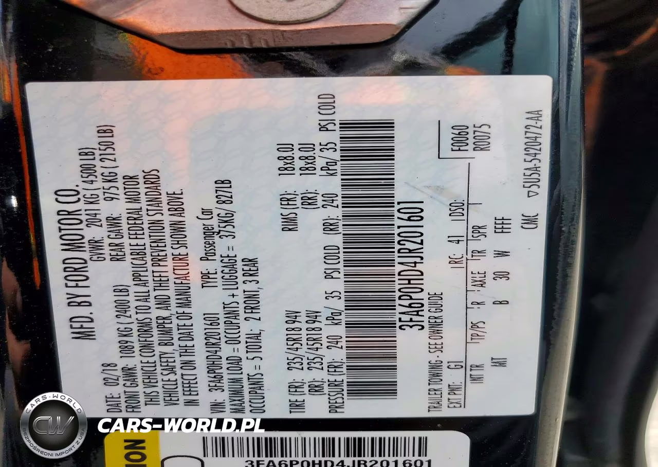 2018 Ford Fusion Se VIN:3FA6P0HD4JR201601 - 12