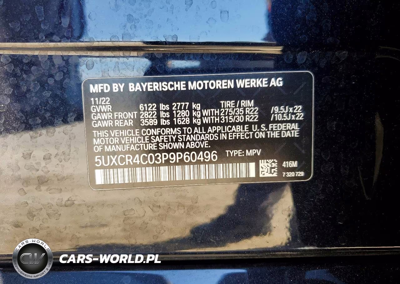 2023 BMW X5 Sdrive 40I VIN:5UXCR4C03P9P60496 - 13