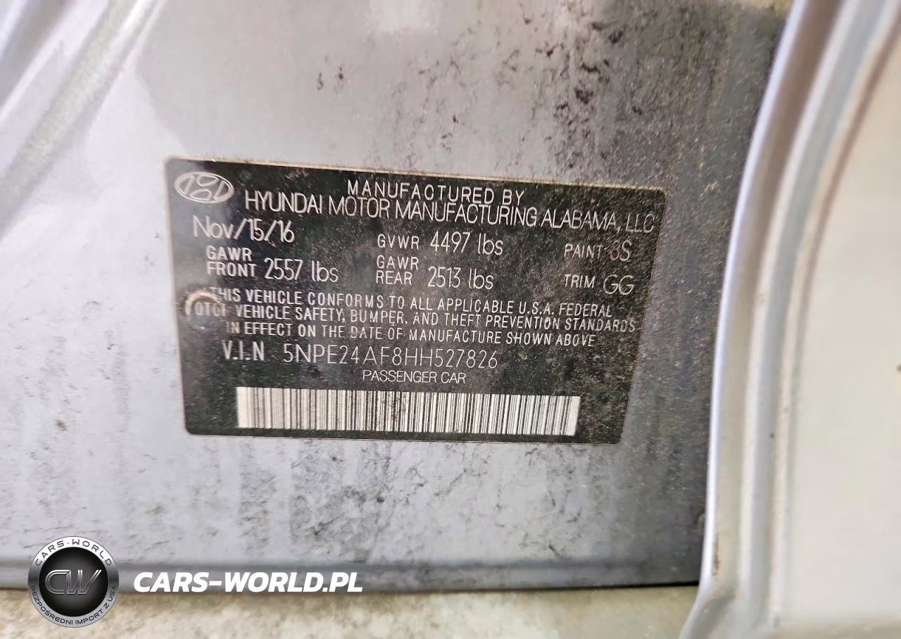 2017 Hyundai Sonata Base VIN:5NPE24AF8HH527826 - 12