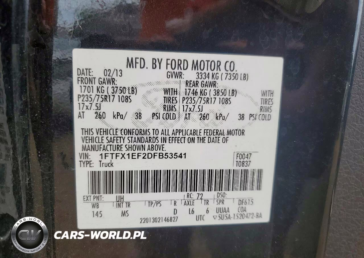 2013 Ford F150 Super Cab VIN:1FTFX1EF2DFB53541 - 12