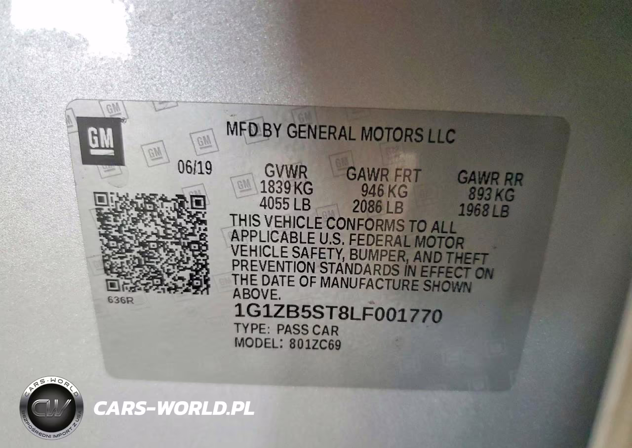 2020 Chevrolet Malibu Ls VIN:1G1ZB5ST8LF001770 - 12