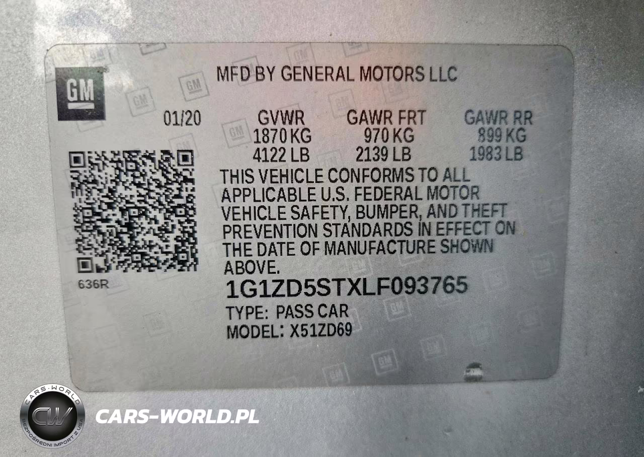 2020 Chevrolet Malibu Lt VIN:1G1ZD5STXLF093765 - 13