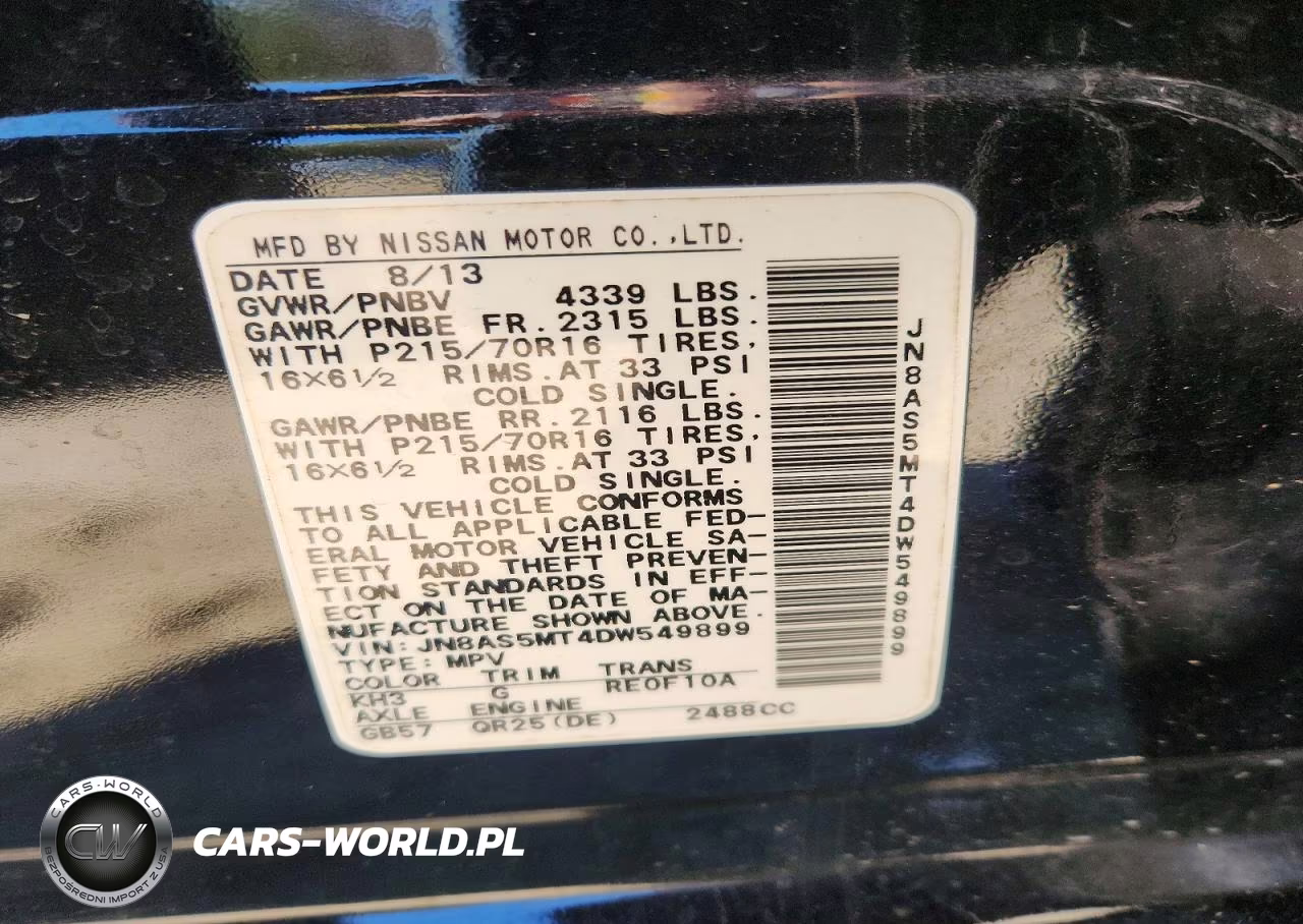 2013 Nissan Rogue S VIN:JN8AS5MT4DW549899 - 14