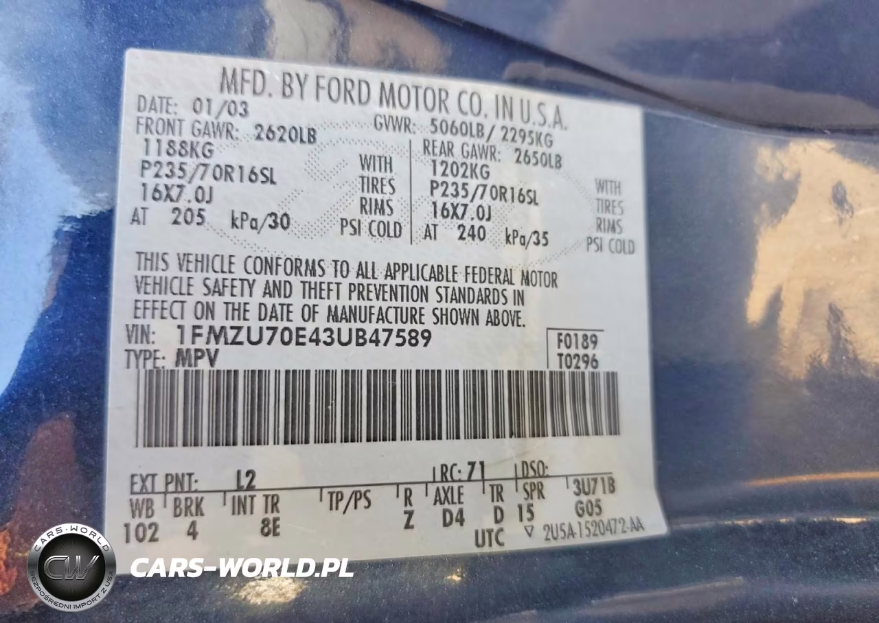 2003 Ford Explorer Sport VIN:1FMZU70E43UB47589 - 13