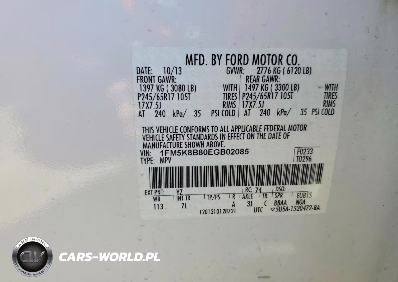2014 Ford Explorer VIN:1FM5K8B80EGB02085 - 14