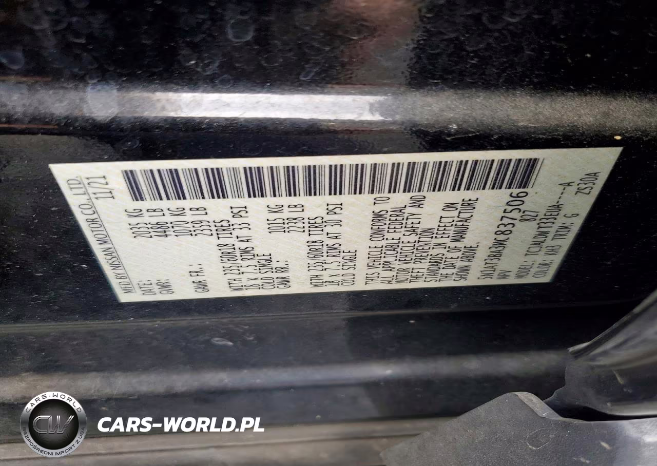 2021 Nissan Rogue Sv VIN:5N1AT3BA3MC837506 - 13