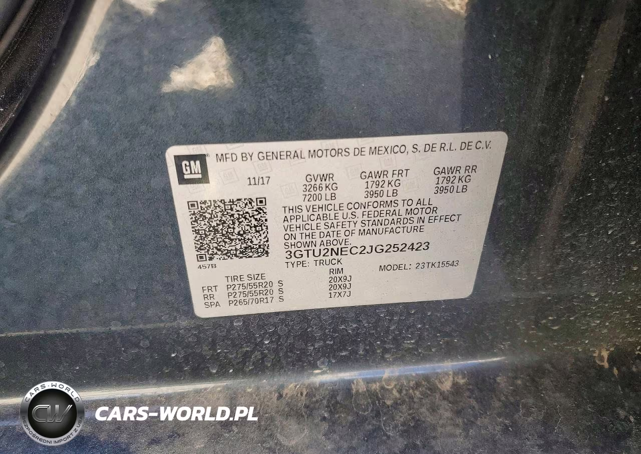 2018 GMC Sierra K1500 Slt VIN:3GTU2NEC2JG252423 - 12