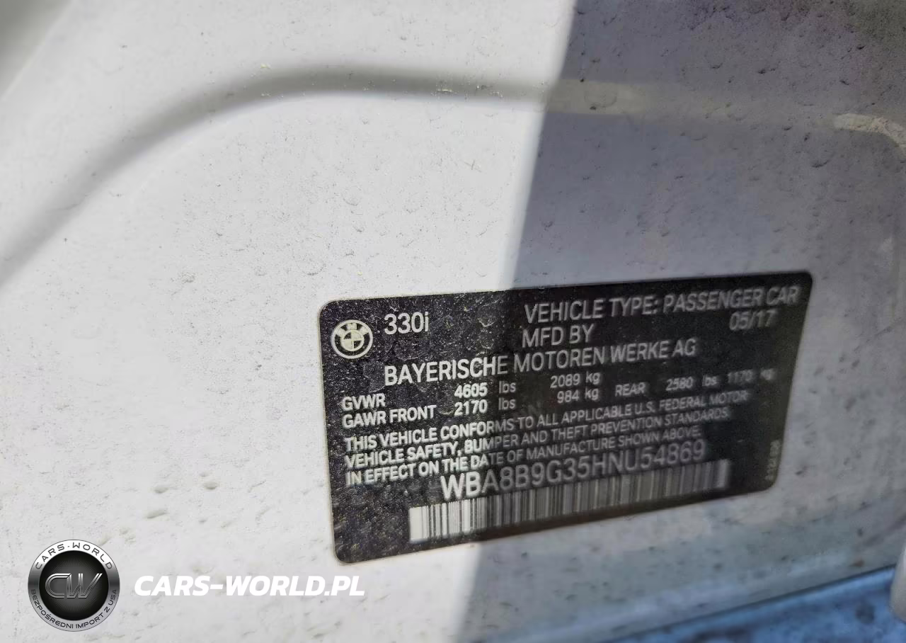 2027 BMW 330I VIN:WBA8B9G35HNU54869 - 13