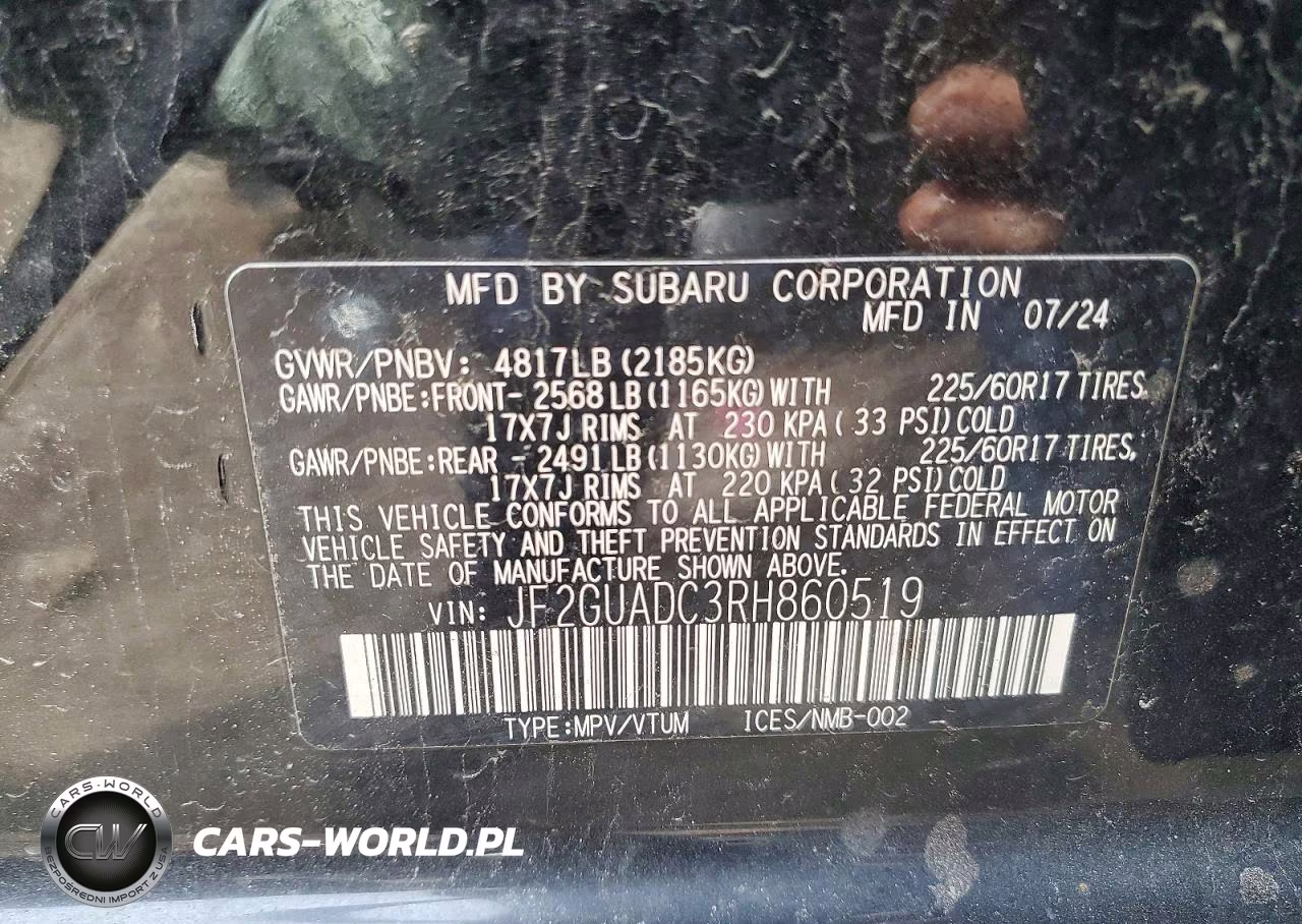 2024 Subaru Crosstrek Premium VIN:JF2GUADC3RH860519 - 12