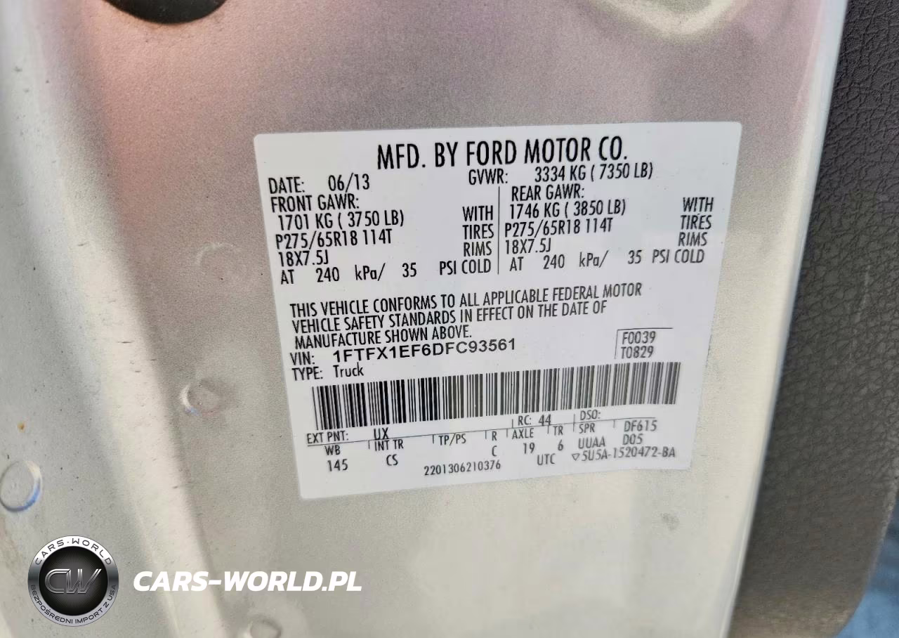 2013 Ford F150 Super Cab VIN:1FTFX1EF6DFC93561 - 12