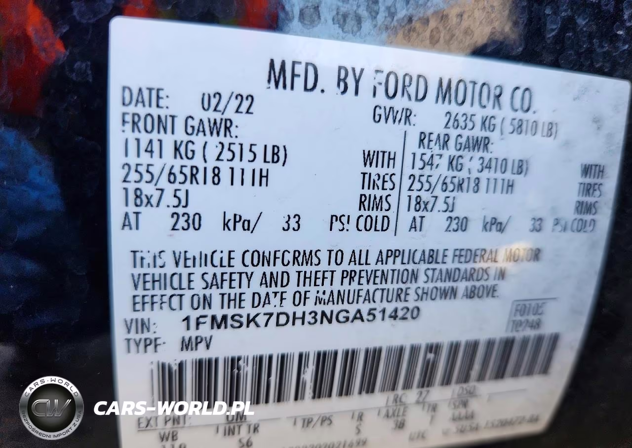 2022 Ford Explorer Xlt VIN:1FMSK7DH3NGA51420 - 13