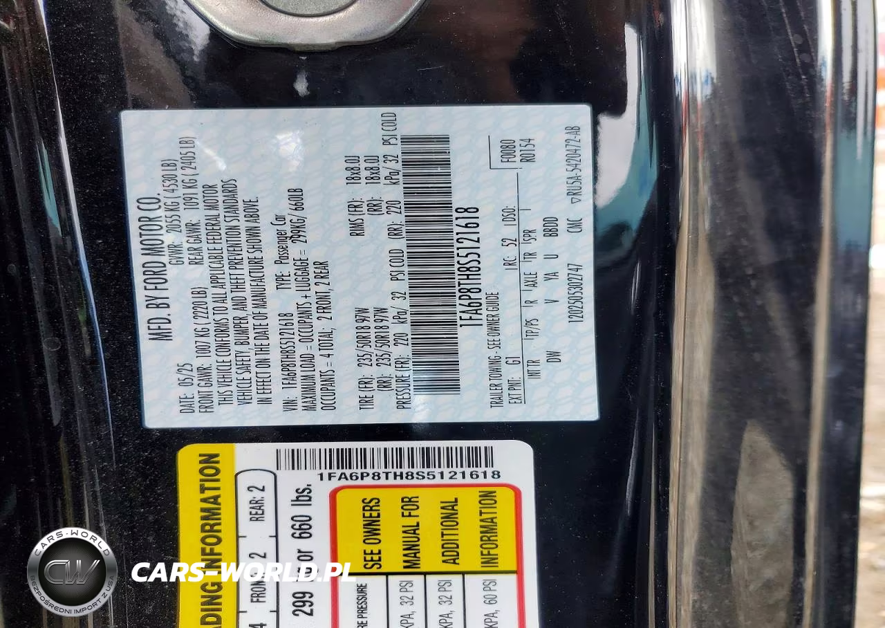 2025 Ford Mustang VIN:1FA6P8TH8S5121618 - 13