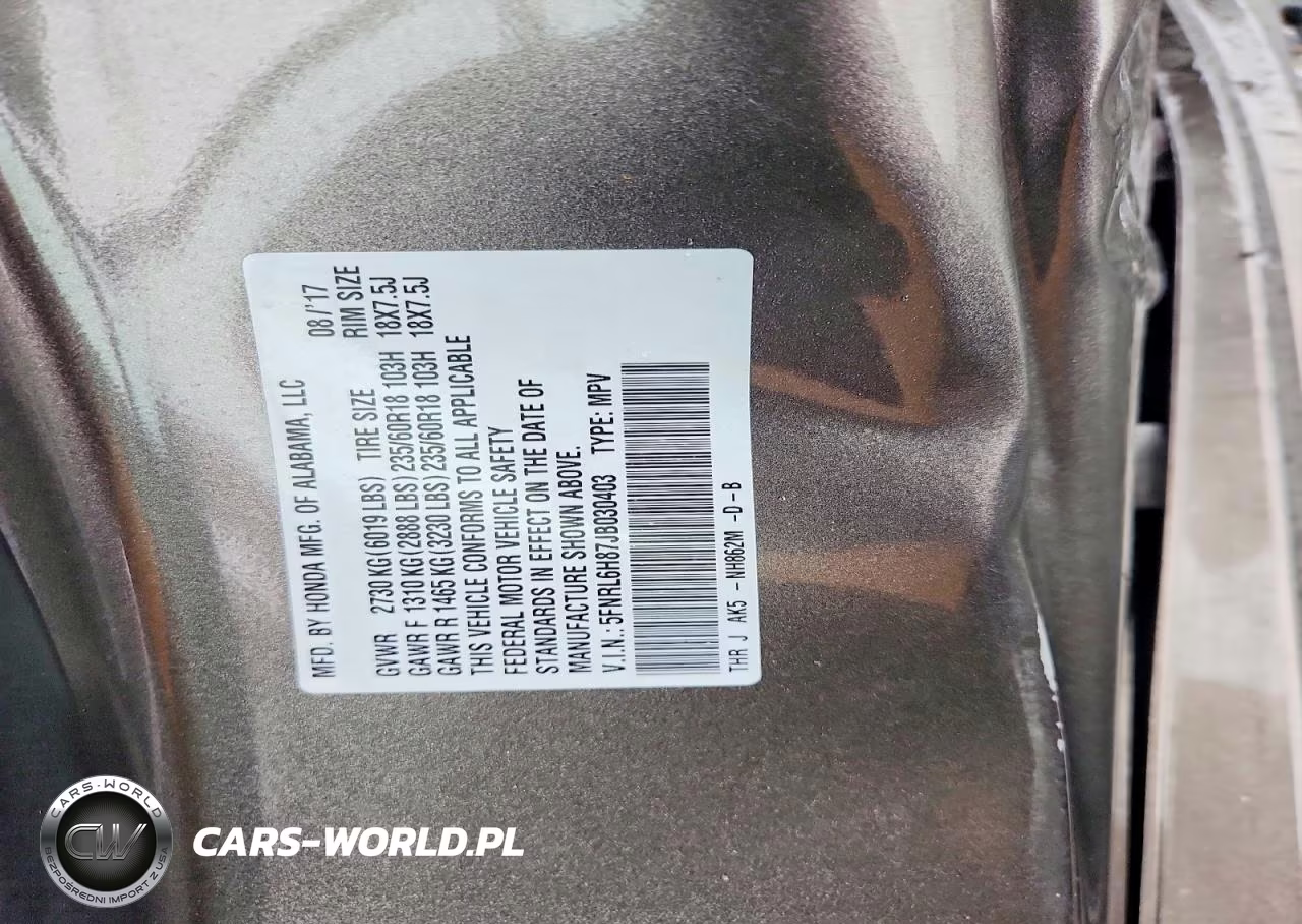 2018 Honda Odyssey Touring VIN:5FNRL6H87JB030403 - 14