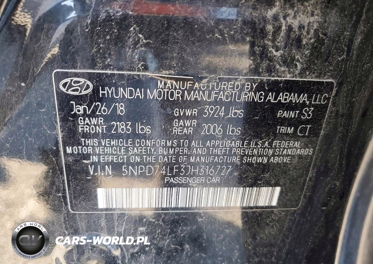2018 Hyundai Elantra Se VIN:5NPD74LF3JH316727 - 12
