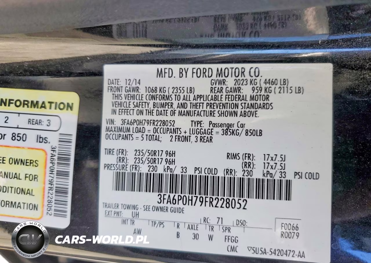 2015 Ford Fusion Se VIN:3FA6P0H79FR228052 - 12