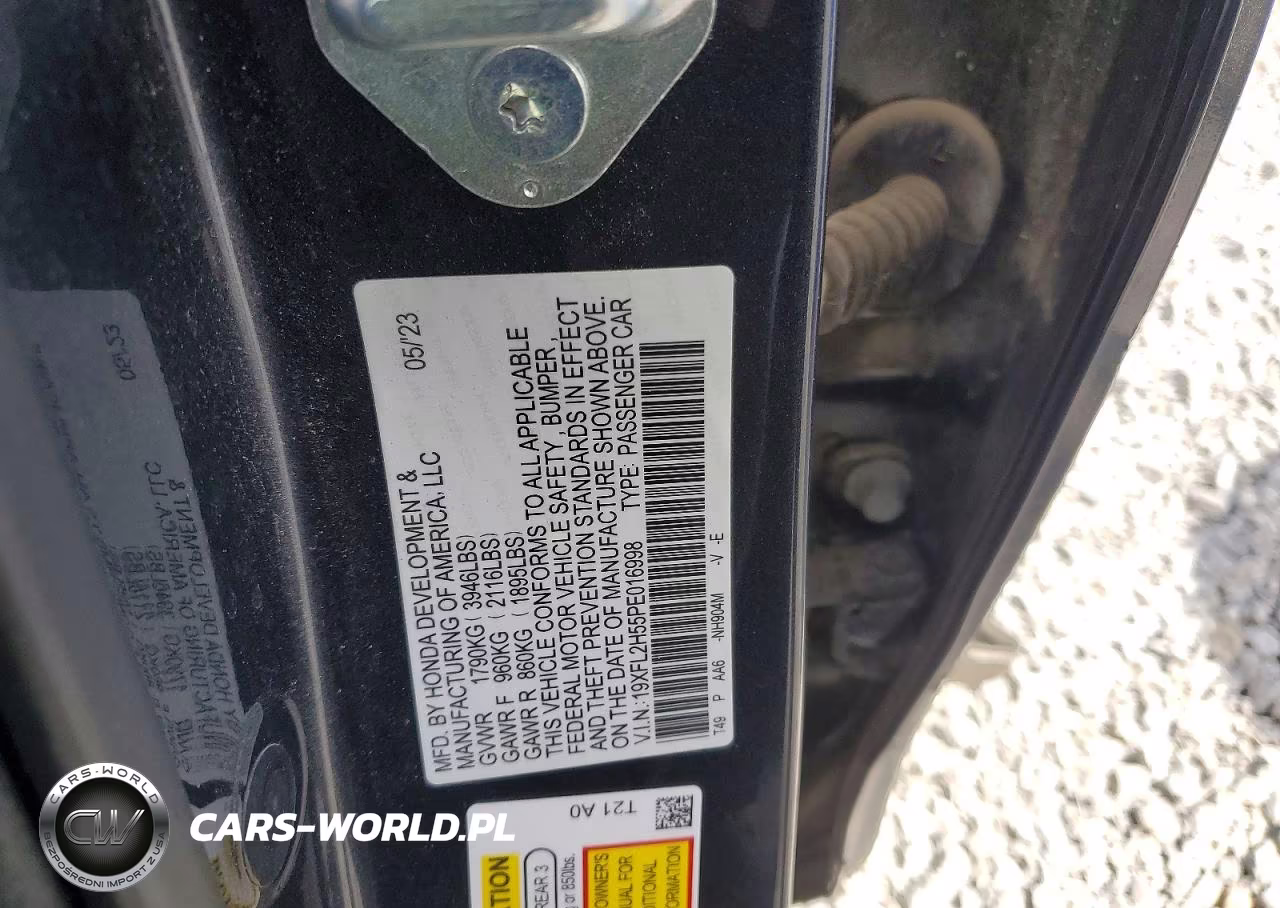 2023 Honda Civic Lx VIN:19XFL2H55PE016998 - 13