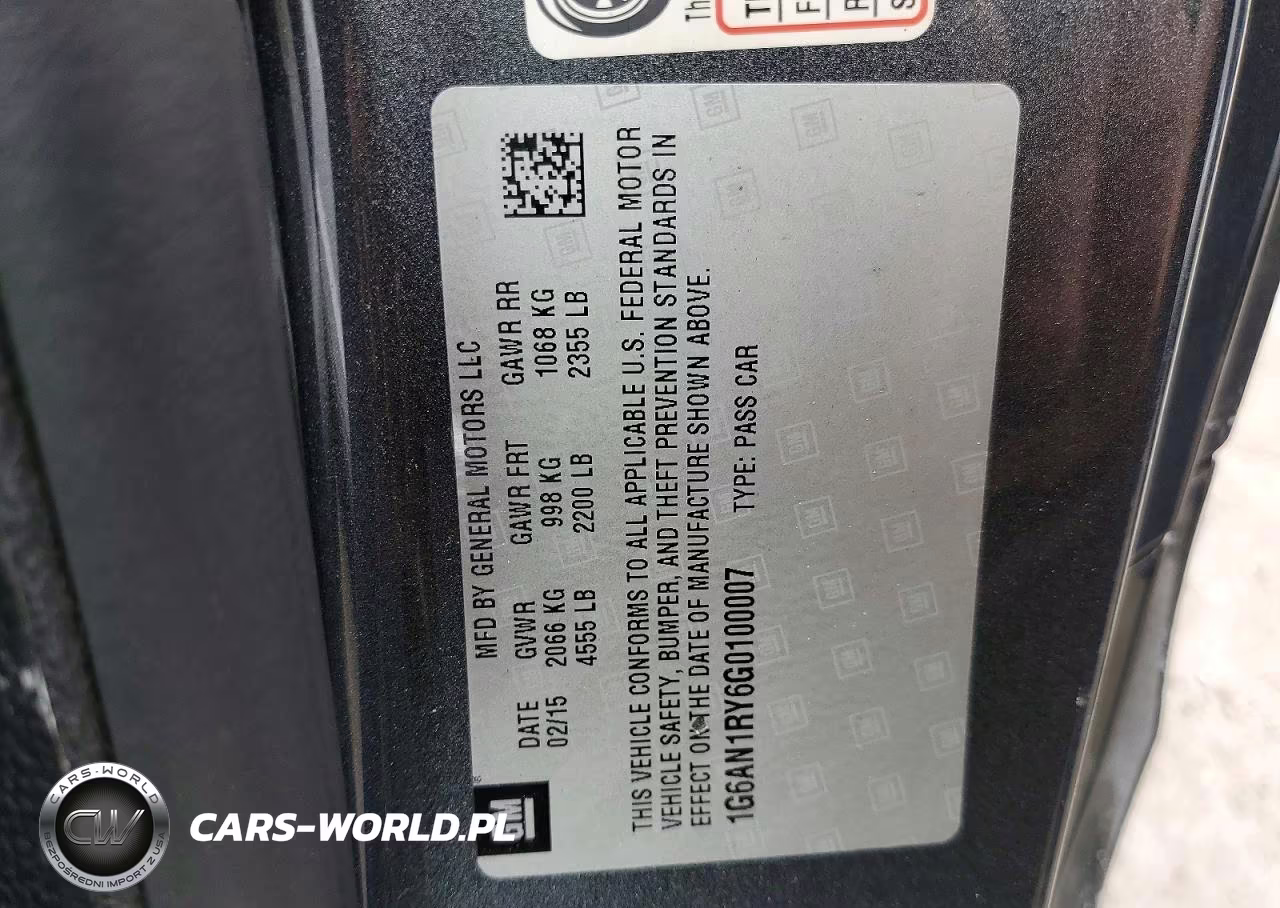 2016 Cadillac Ats-V VIN:1G6AN1RY6G0100007 - 12