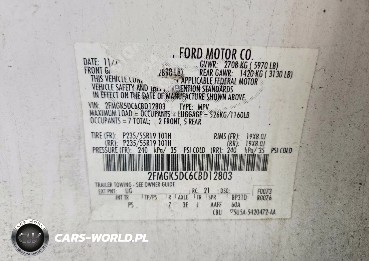 2012 Ford Flex Limited VIN:2FMGK5DC6CBD12803 - 13