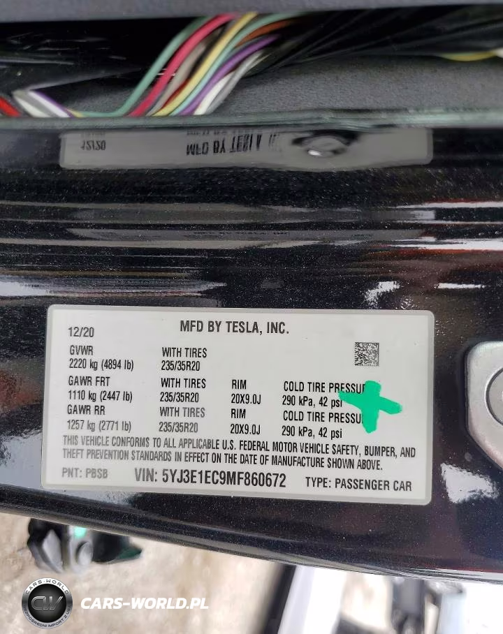 2021 Tesla Model 3 VIN:5YJ3E1EC9MF860672 - 13