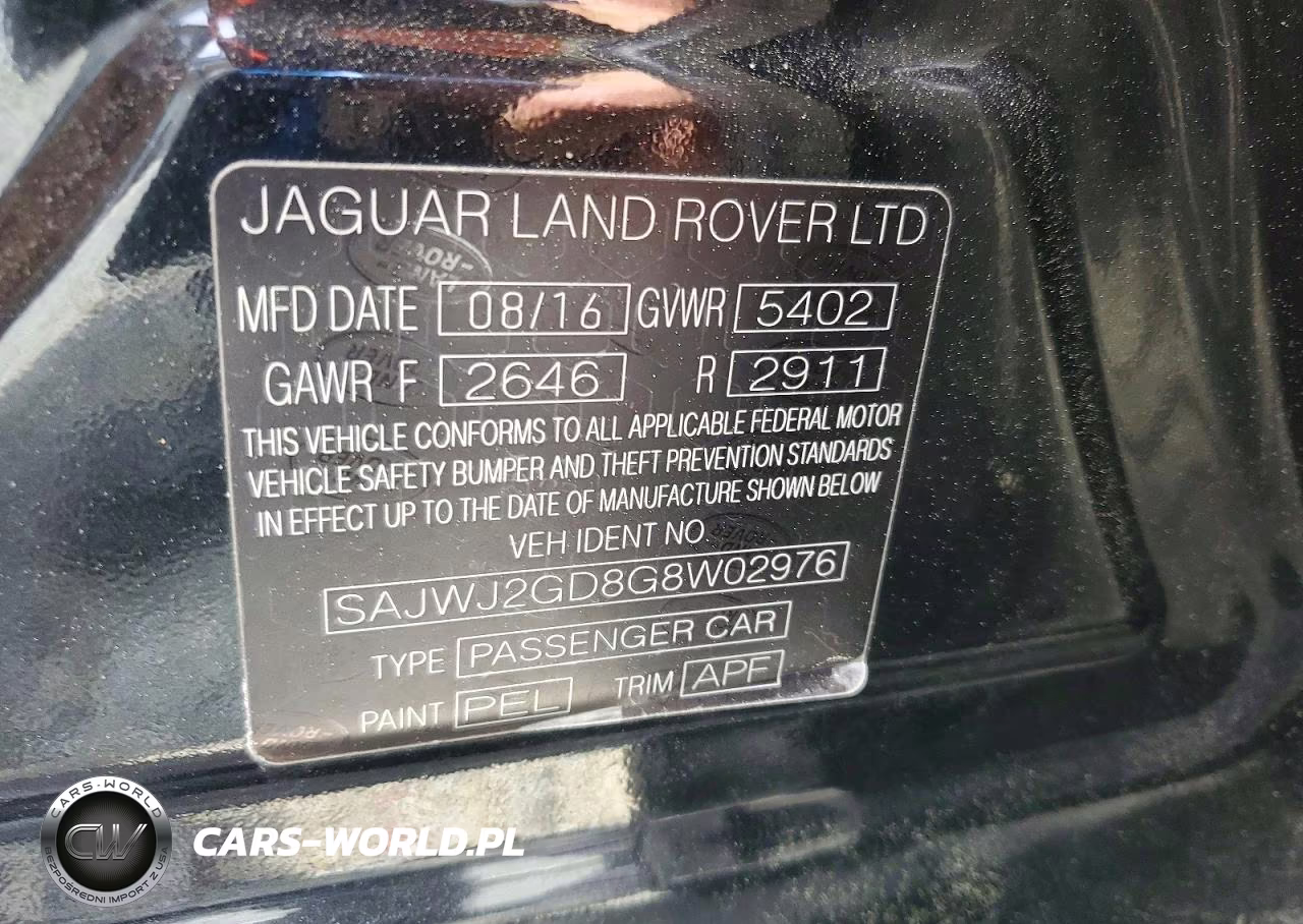 2016 Jaguar Xjl Portfolio VIN:SAJWJ2GD8G8W02976 - 12