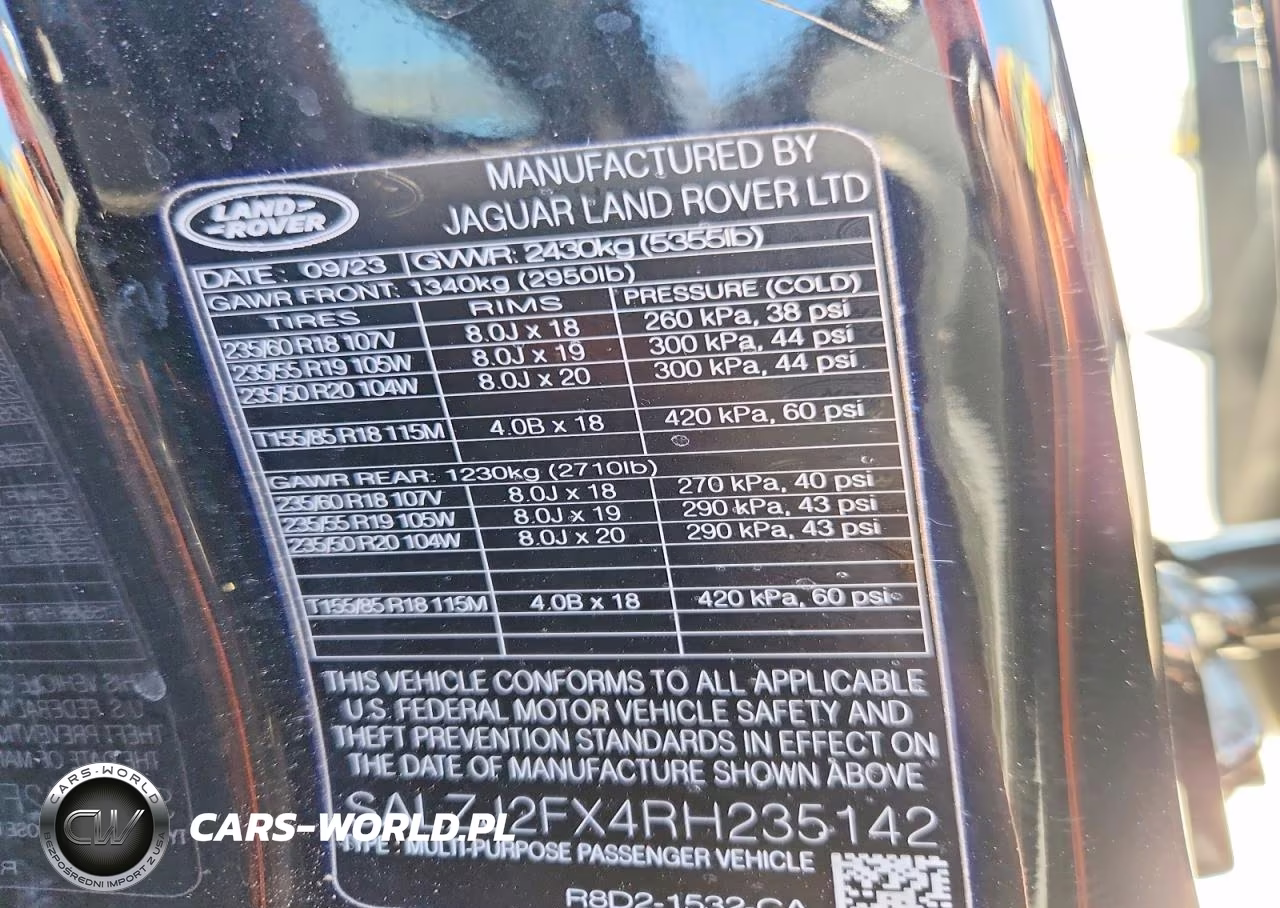 2024 Land Rover Range Rover Evoque S VIN:SALZJ2FX4RH235142 - 14