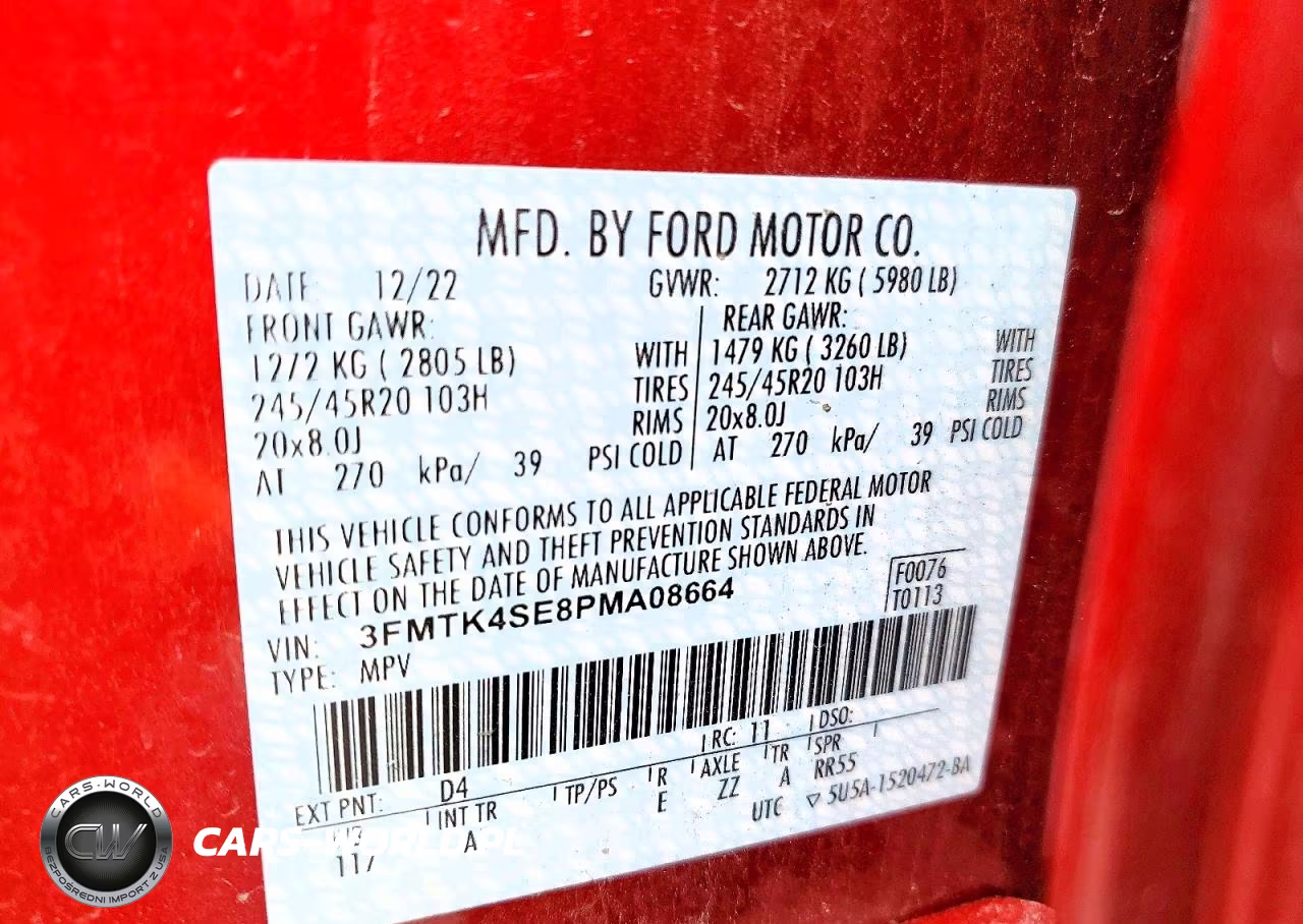 2023 Ford Mustang Mach-E Gt VIN:3FMTK4SE8PMA08664 - 12