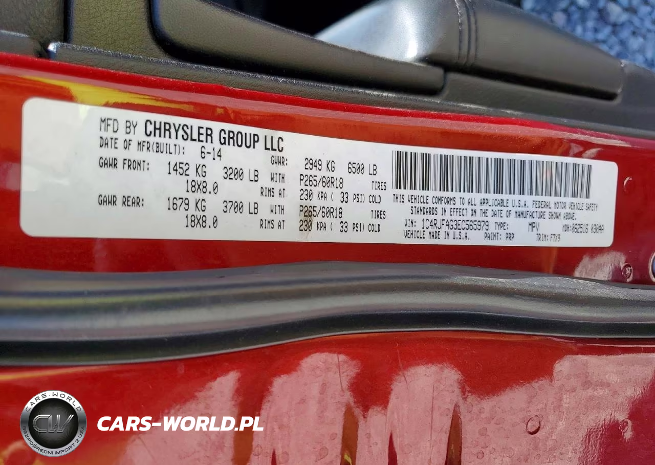 2014 Jeep Grand Cherokee Laredo VIN:1C4RJFAG3EC565979 - 12