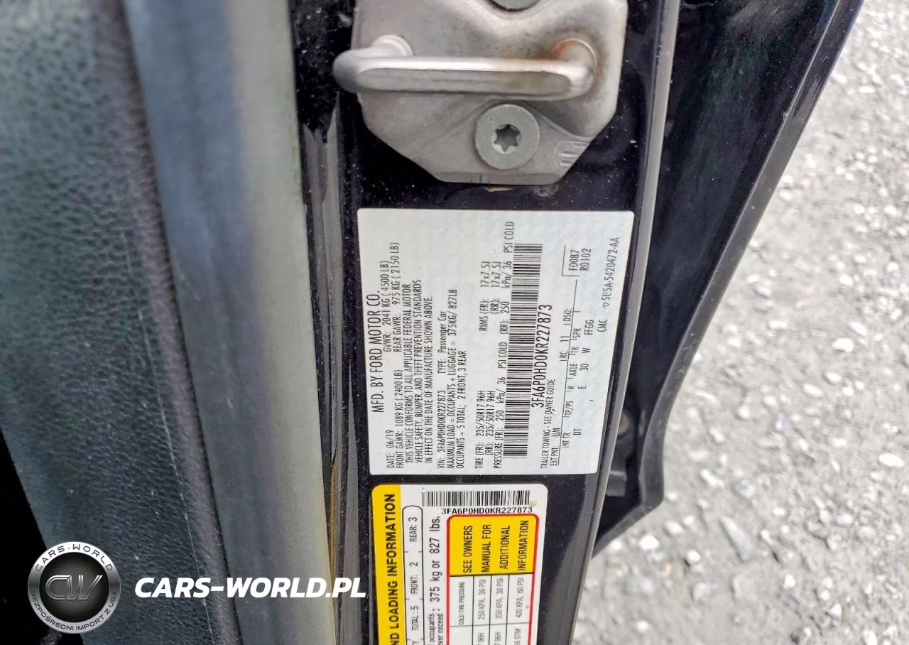 2019 Ford Fusion Se VIN:3FA6P0HD0KR227873 - 12