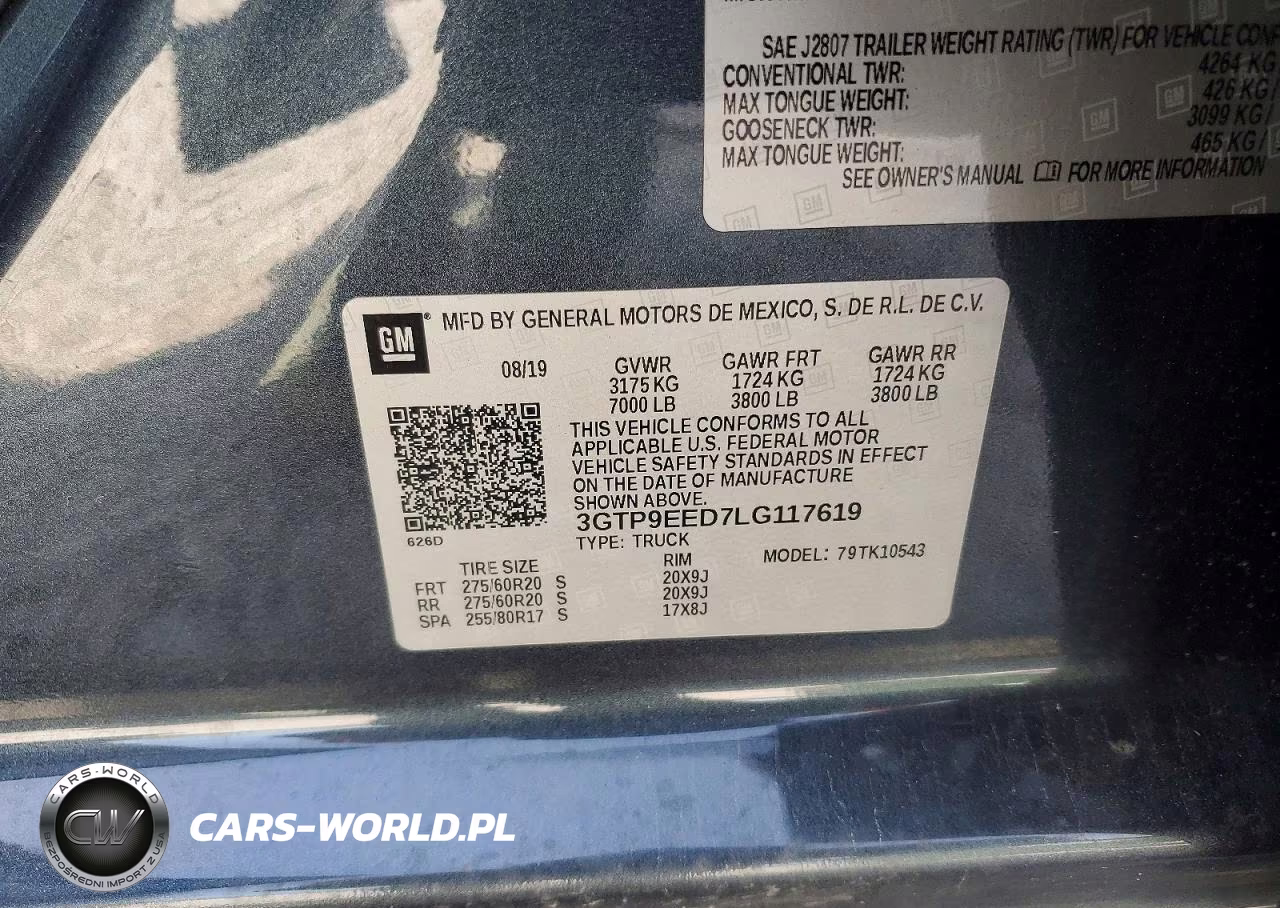 2020 GMC Sierra K1500 At4 VIN:3GTP9EED7LG117619 - 13