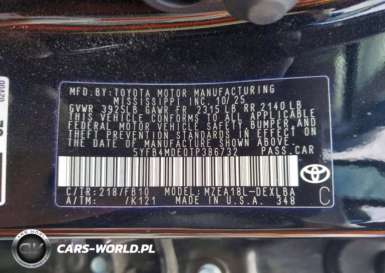 2026 Toyota Corolla Le VIN:5YFB4MDE0TP386732 - 13