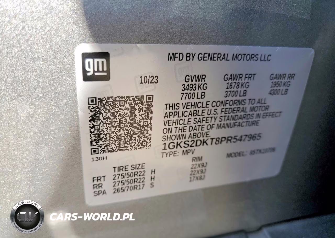 2023 GMC Yukon Denali VIN:1GKS2DKT8PR547965 - 13