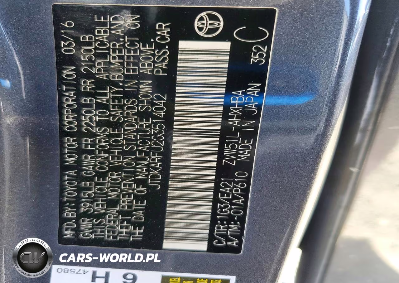 2016 Toyota Prius Iii VIN:JTDKARFU2G3514042 - 12