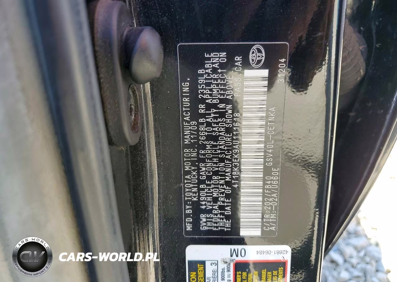 2010 Toyota Camry Le V6 VIN:4T1BK3EK9AU111618 - 12