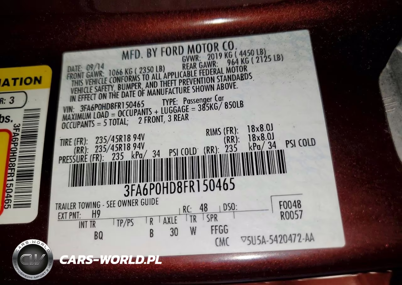 2015 Ford Fusion Se VIN:3FA6P0HD8FR150465 - 12