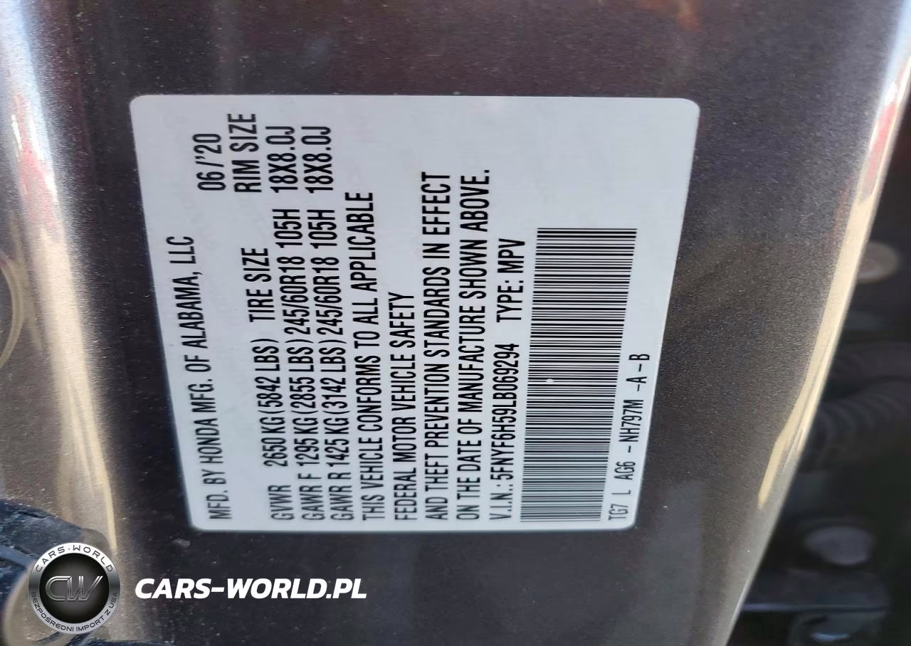 2020 Honda Pilot Exl VIN:5FNYF6H59LB069294 - 13