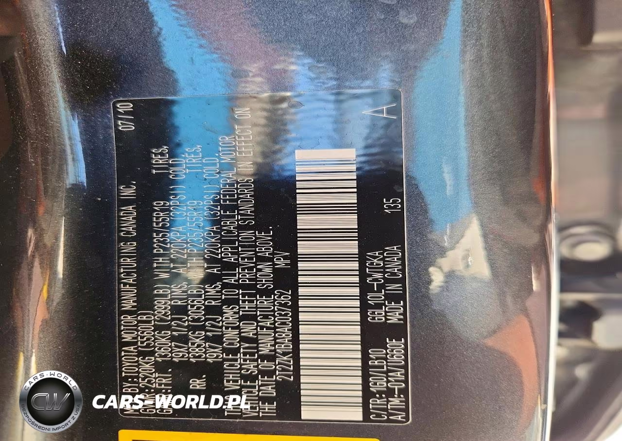 2010 Lexus Rx 350 Base VIN:2T2ZK1BA8AC037362 - 14