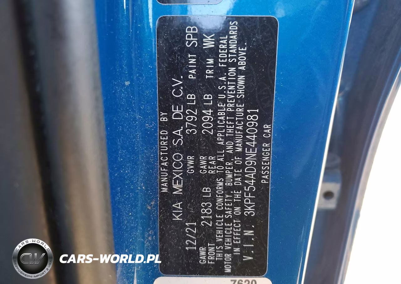 2022 Kia Forte Gt-Line VIN:3KPF54AD9NE440981 - 12