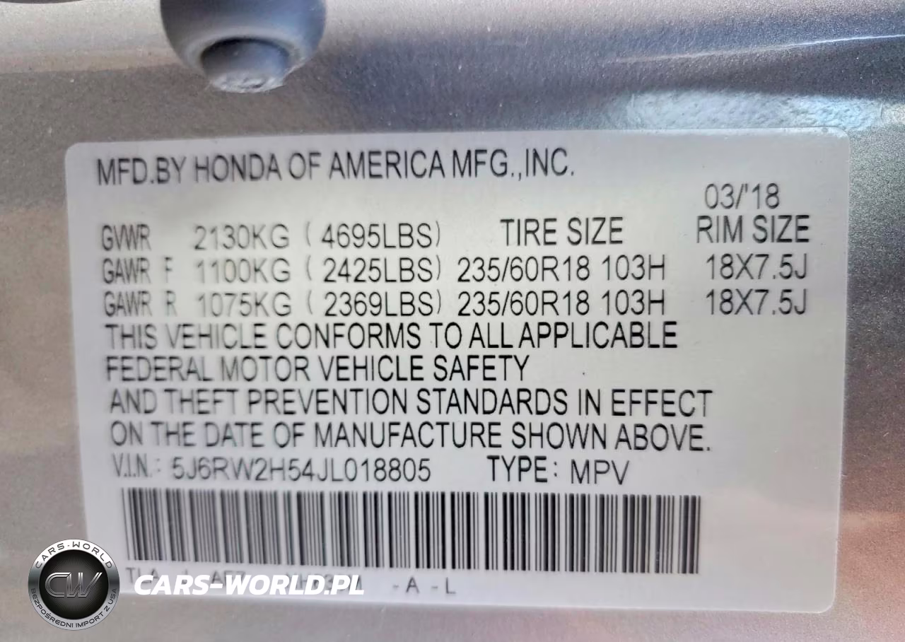 2018 Honda Cr-V Ex VIN:5J6RW2H54JL018805 - 12