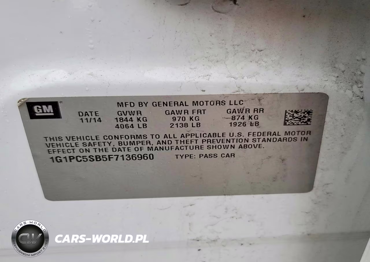 2015 Chevrolet Cruze Lt VIN:1G1PC5SB5F7136960 - 11
