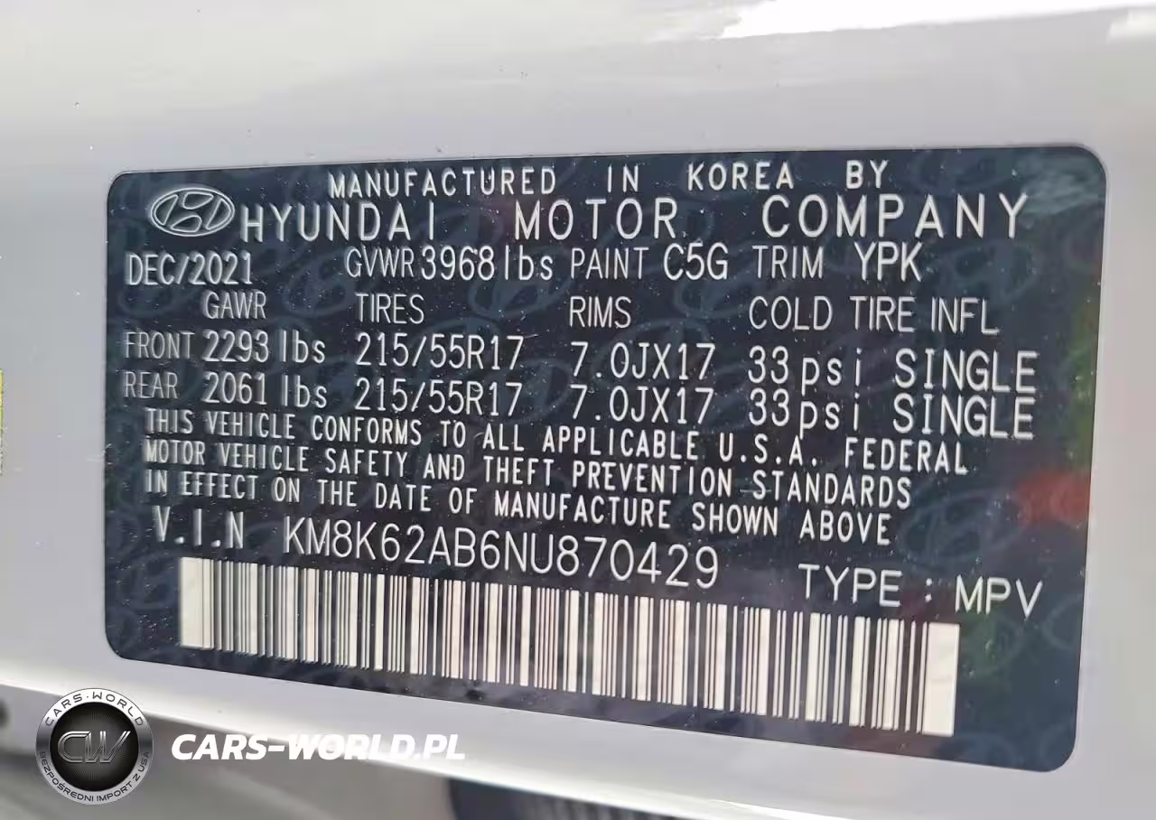 2022 Hyundai Kona Sel VIN:KM8K62AB6NU870429 - 12