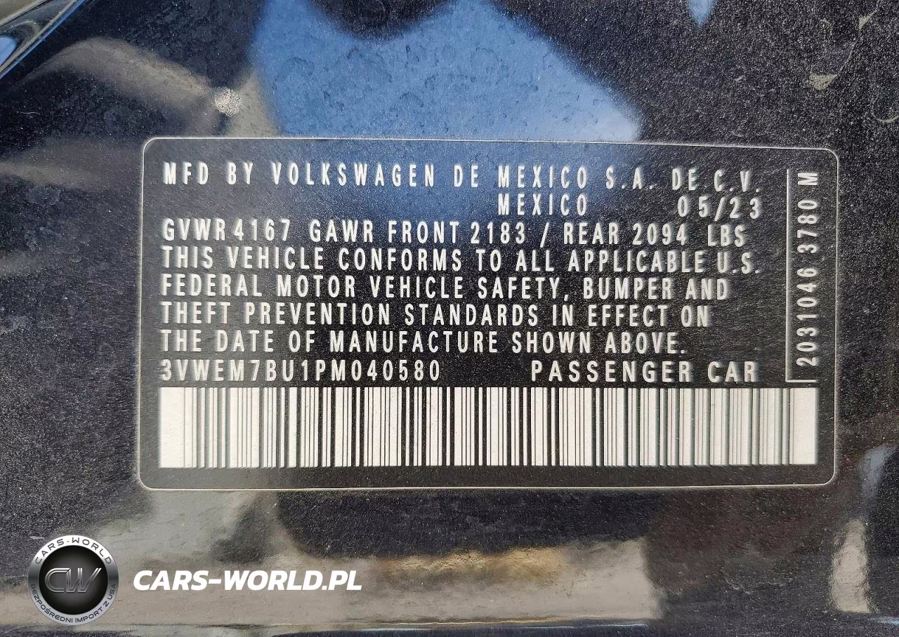 2023 Volkswagen Jetta Se VIN:3VWEM7BU1PM040580 - 12