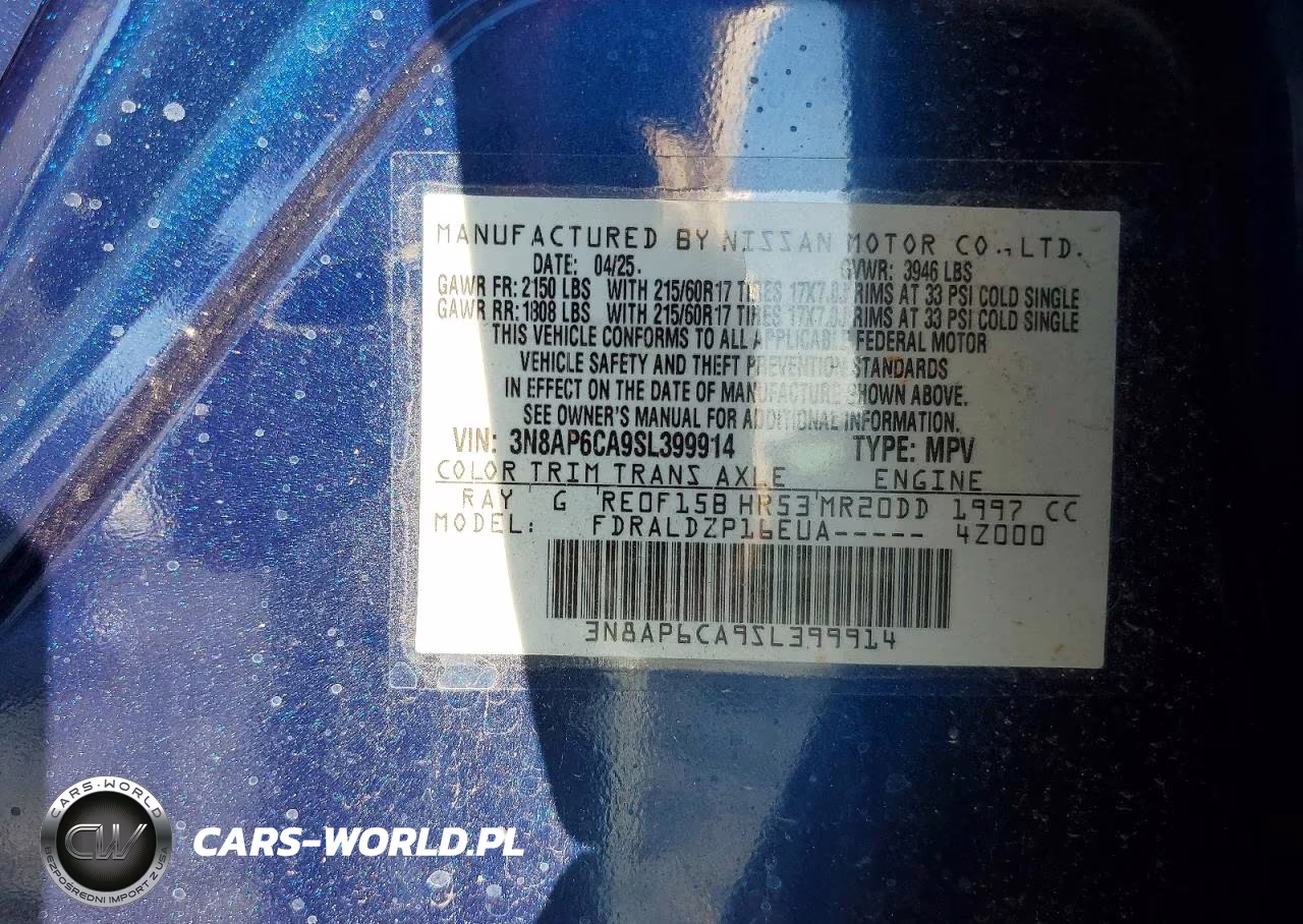 2025 Nissan Kicks Sv VIN:3N8AP6CA9SL399914 - 13