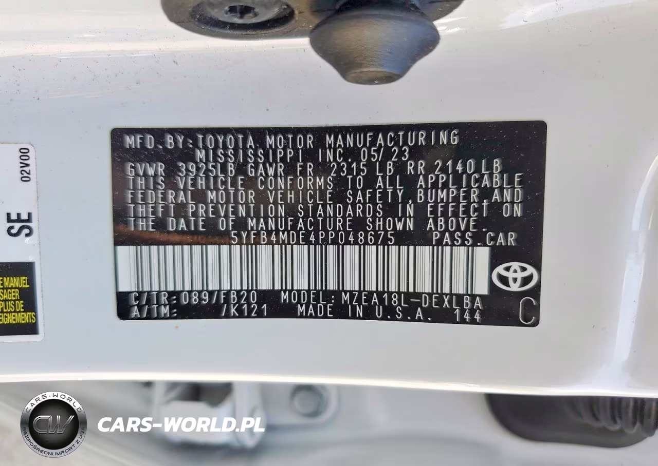2023 Toyota Corolla Le VIN:5YFB4MDE4PP048675 - 12