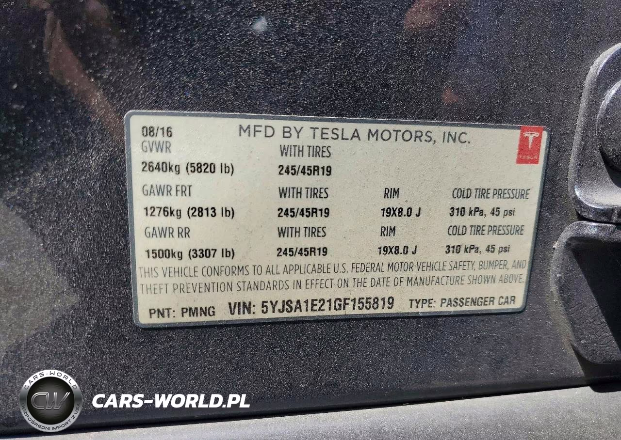 2016 Tesla Model S VIN:5YJSA1E21GF155819 - 13