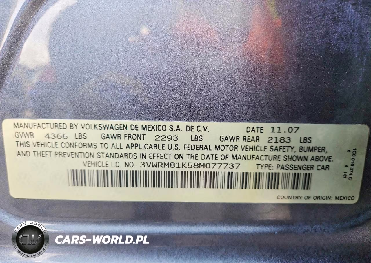 2008 Volkswagen Jetta Se-Sel VIN:3VWRM81K58M077737 - 12