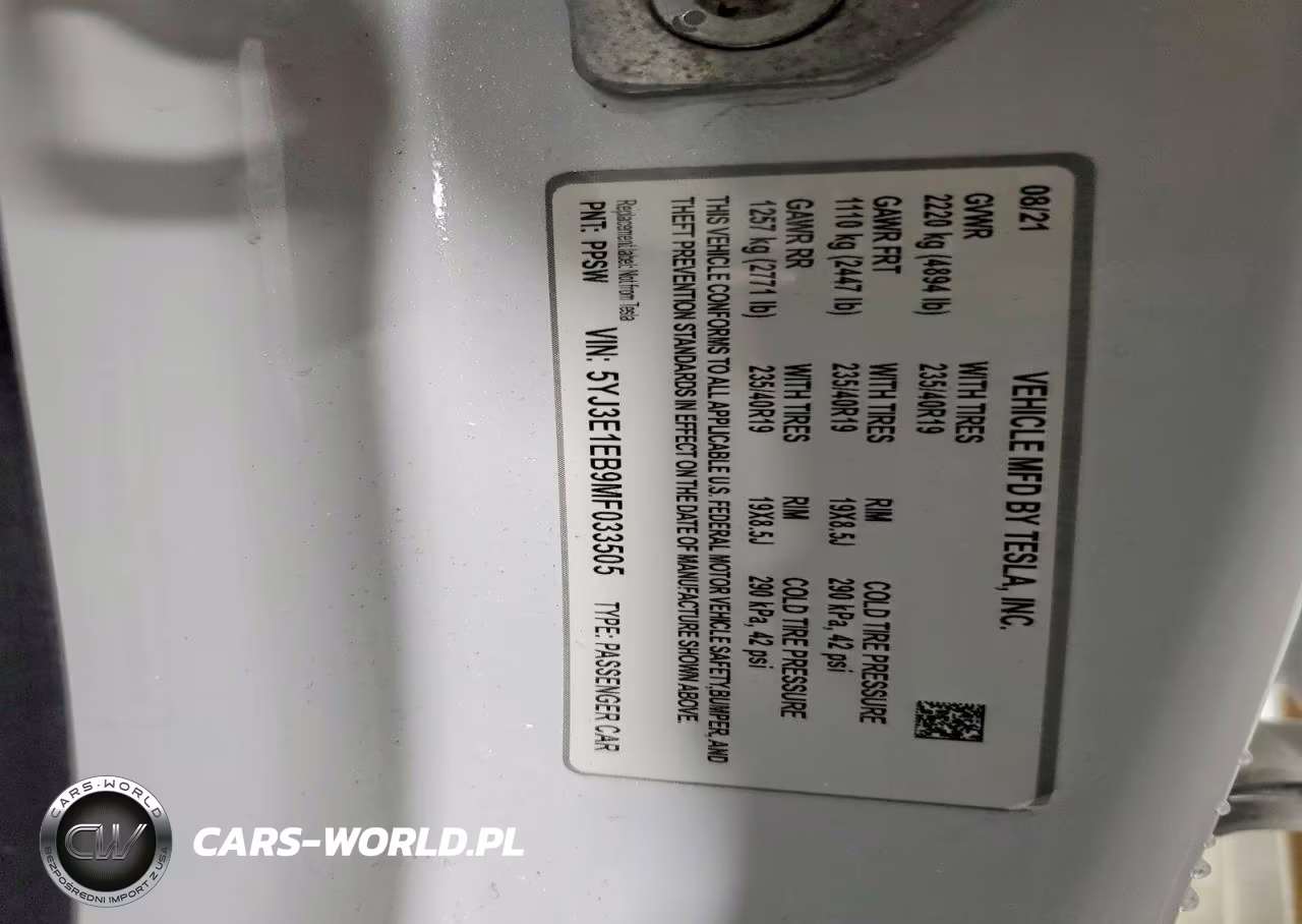 2021 Tesla Model 3 VIN:5YJ3E1EB9MF033505 - 13