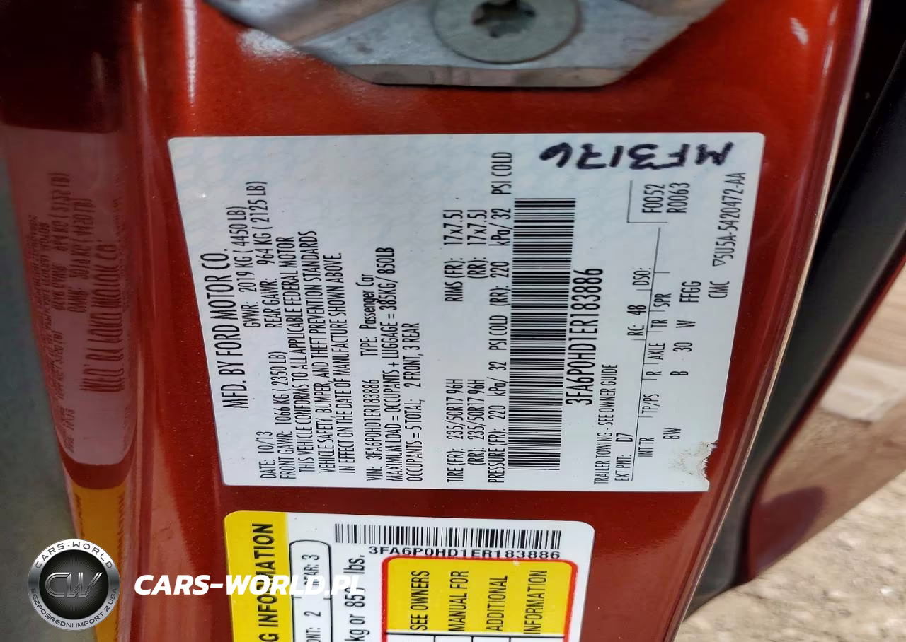 2014 Ford Fusion Se VIN:3FA6P0HD1ER183886 - 12