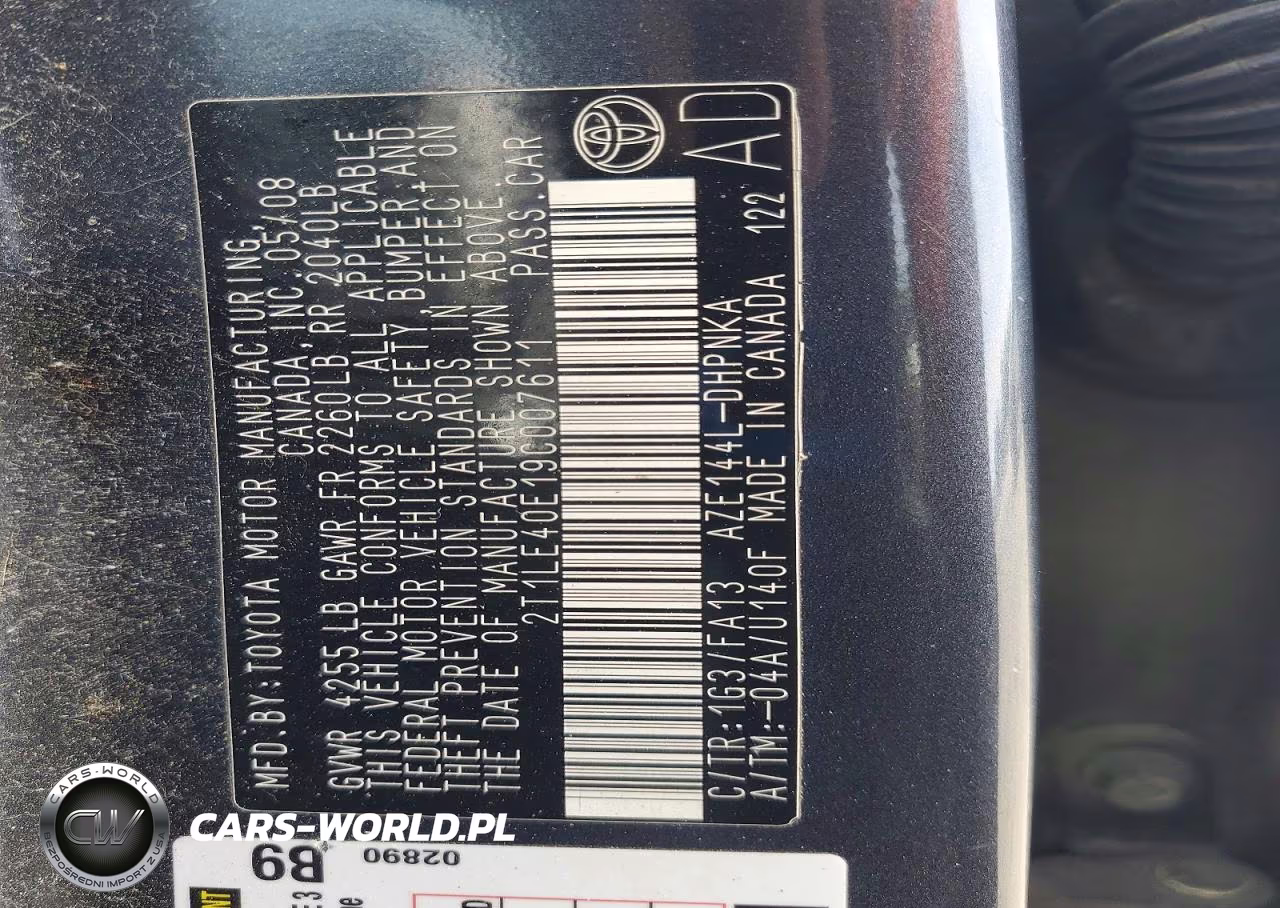 2009 Toyota Matrix S VIN:2T1LE40E19C007611 - 14